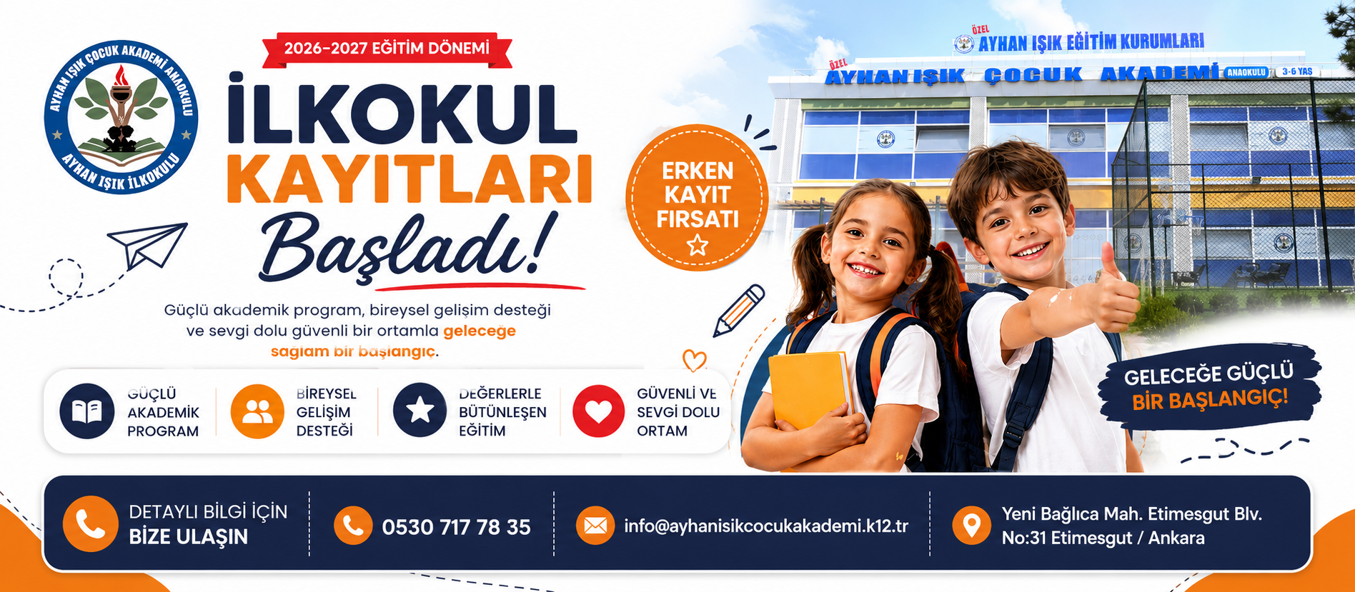 Ayhan Işık İlkokulu’nda 2026-2027 kayıtları başladı! | Özel Ayhan Işık Çocuk Akademi Anaokulu ve İlkokulu